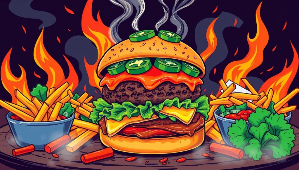 Burger King fiery menu for vegetarians