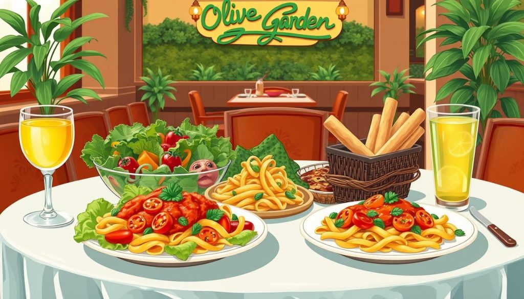 Customizing Olive Garden menu