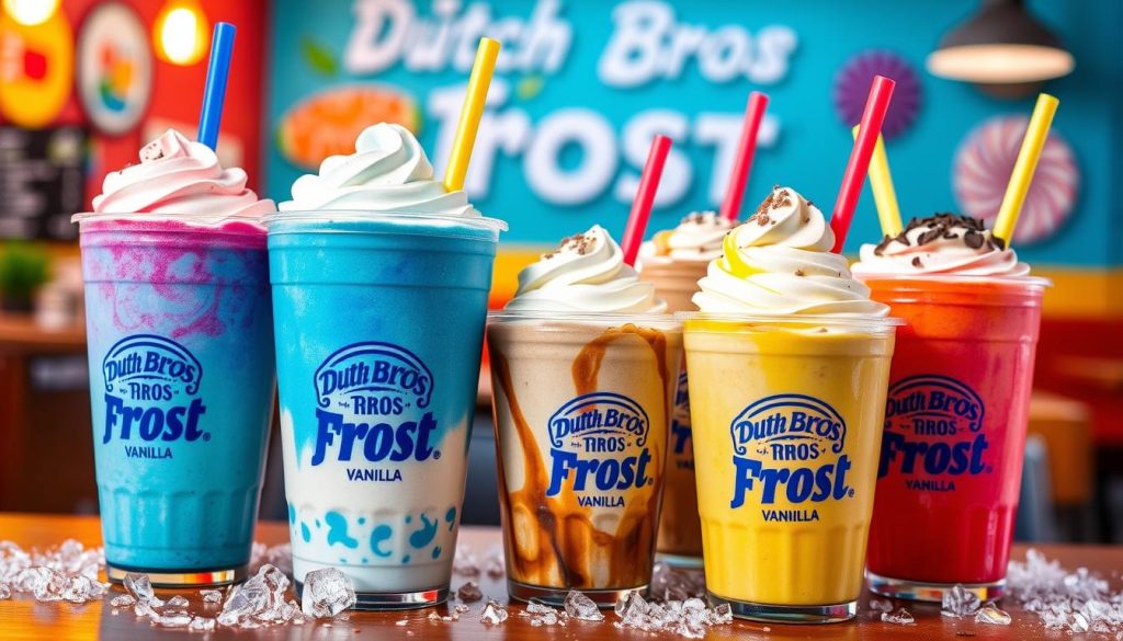 Dutch Bros frost menu