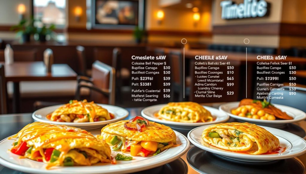 IHOP omelette menu with price