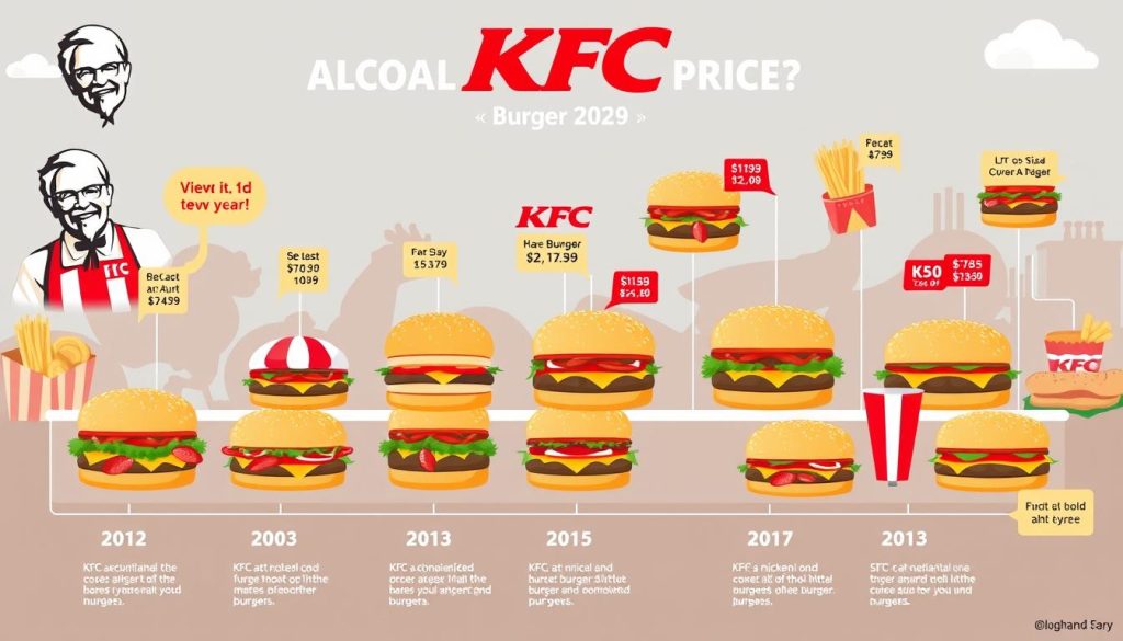 KFC burger price trends