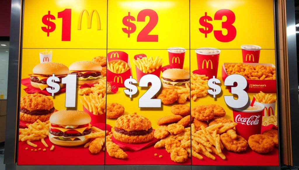 McDonald's $1 $2 $3 Menu with Prices