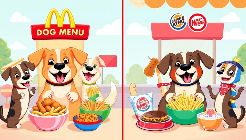 McDonald's vs competitors dog menu