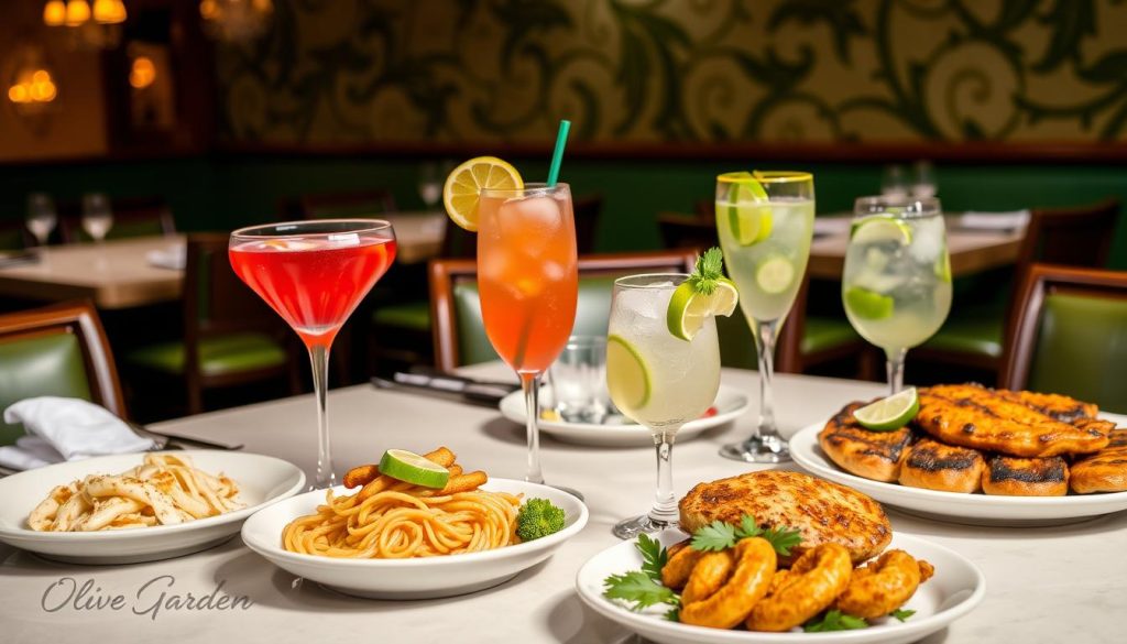 Olive Garden cocktail and food pairings