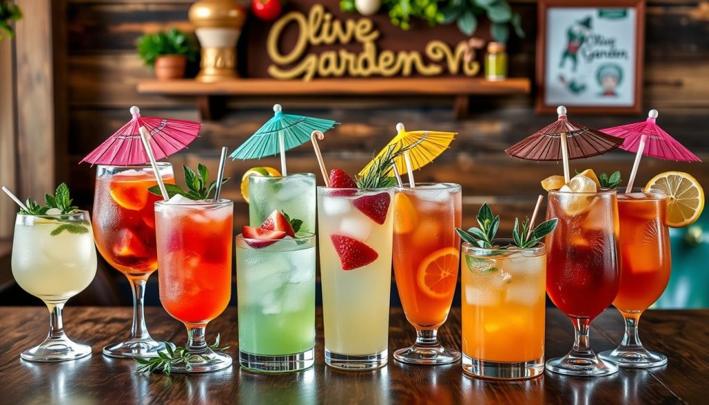 Olive Garden mocktail selection