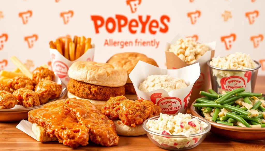 Popeyes food options for specific allergies