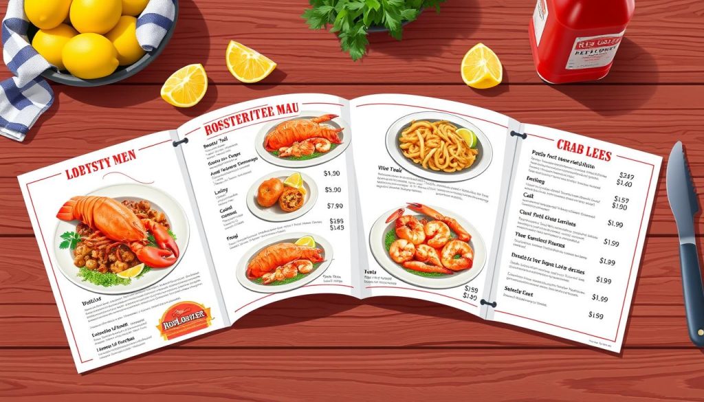 Red Lobster delivery menu with prices