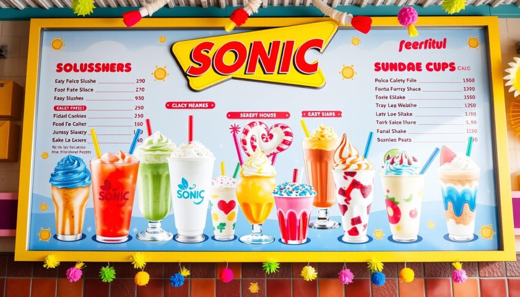 Sonic dessert menu