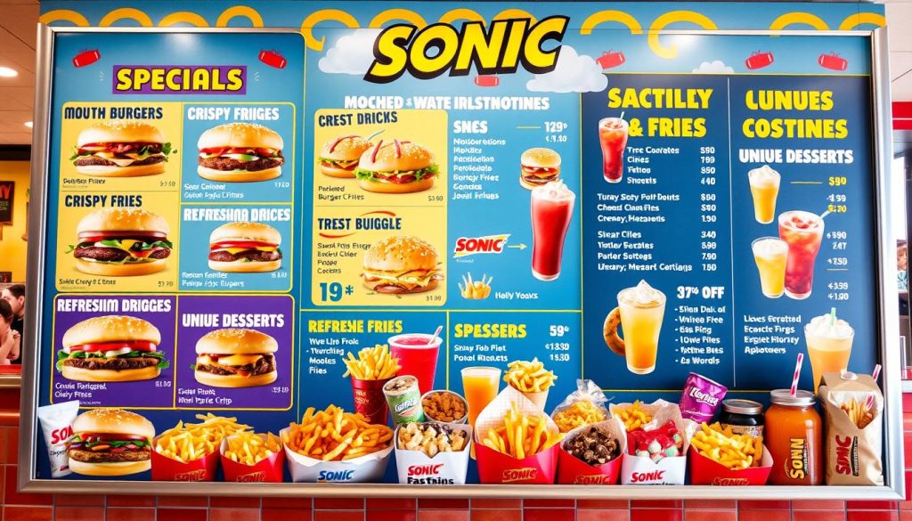 Sonic specials menu