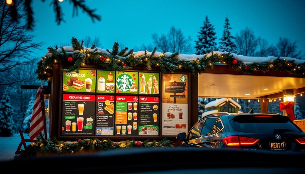 Starbucks holiday menu