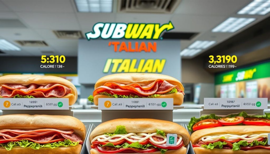 Subway Italian sub calories count