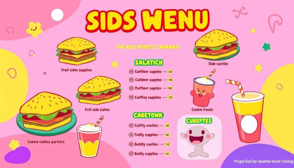 Subway kids menu