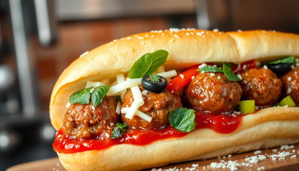 Subway meatball sub toppings