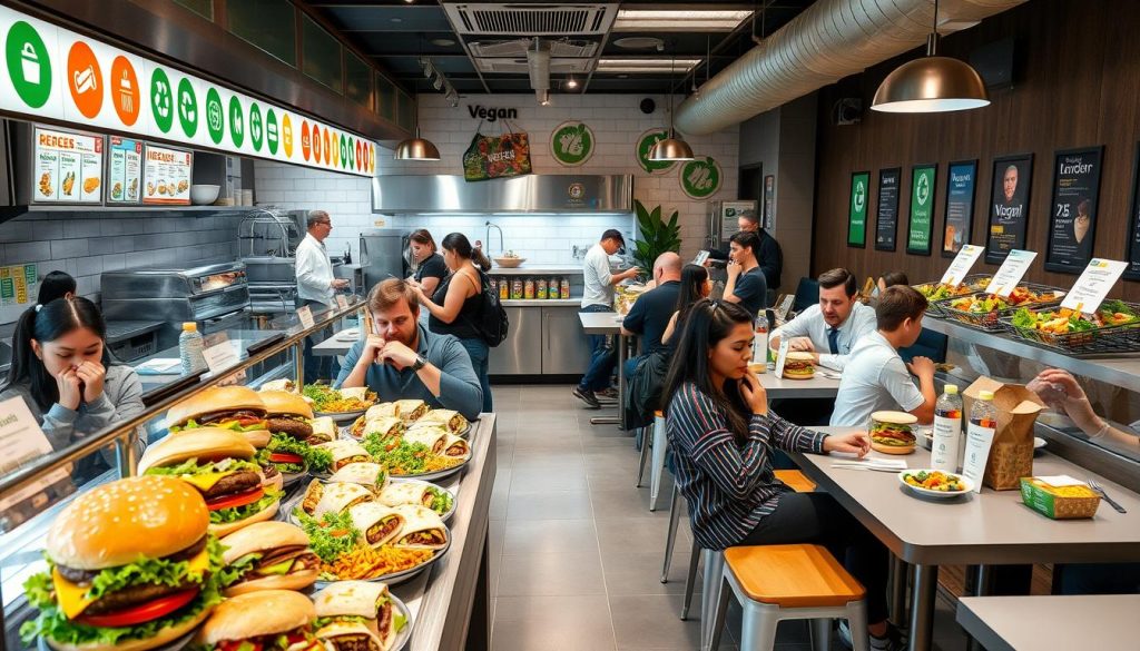 Vegan fast-food industry challenges