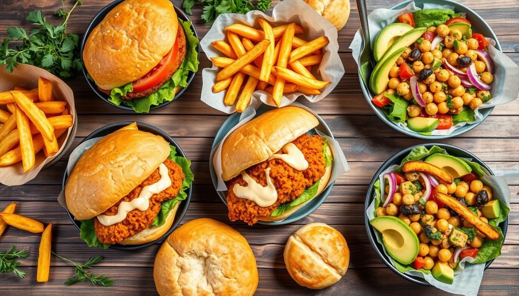 Vegan fast-food substitutions