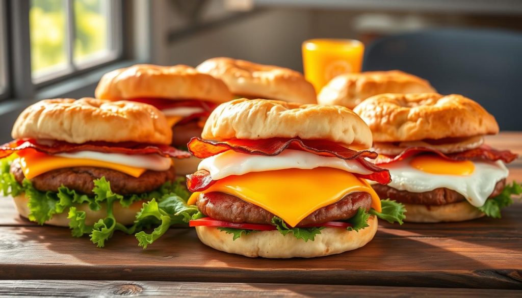 Wendy's breakfast sandwiches