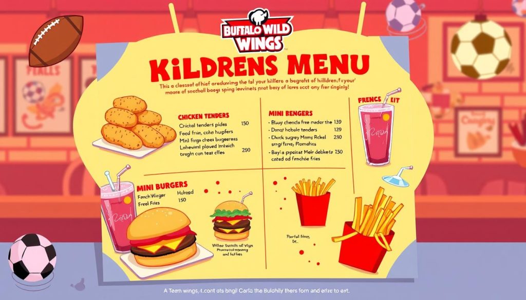 buffalo wild wings kids' menu