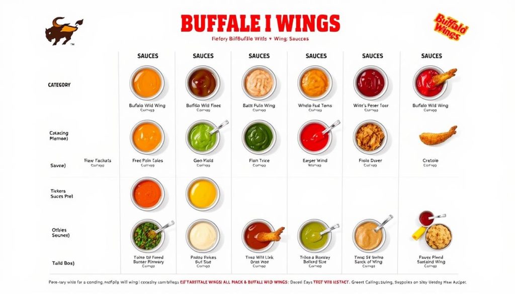 buffalo wild wings sauce chart