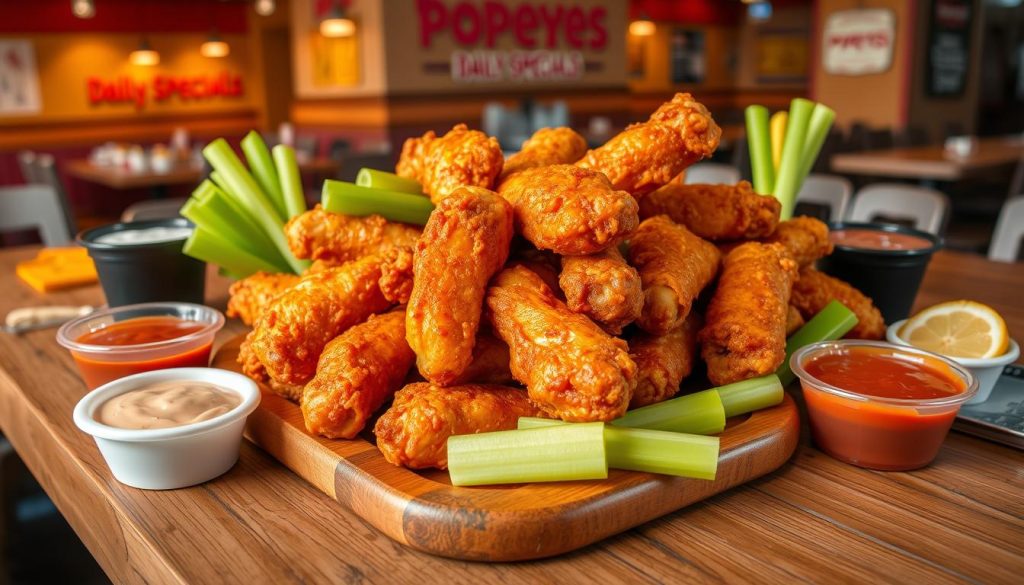 daily deals on Popeyes chicken wings