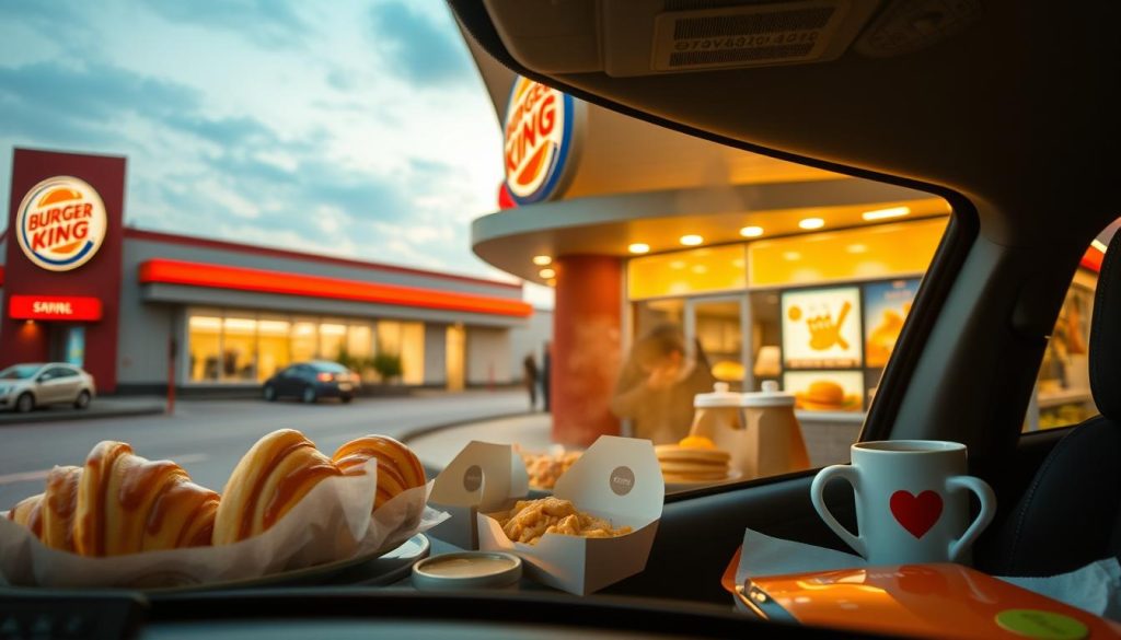 drive thru breakfast at Burger King