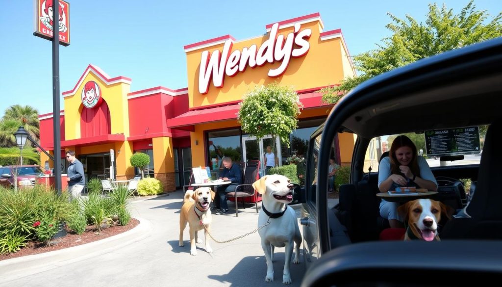 drive-thru pet-friendly Wendy's