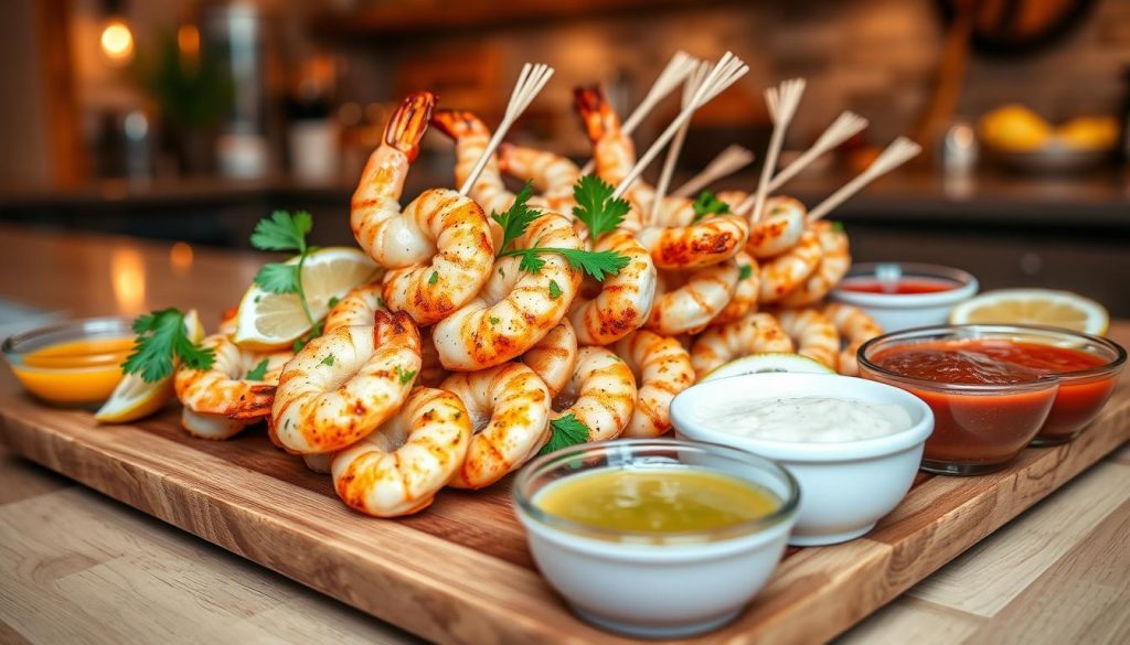 garlic shrimp skewers