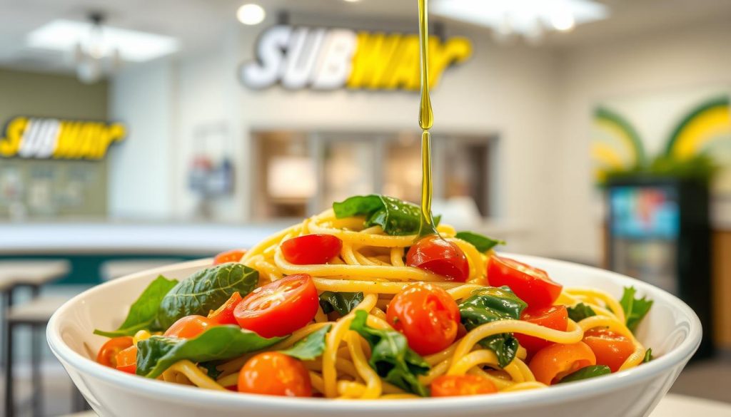 healthy pasta at Subway