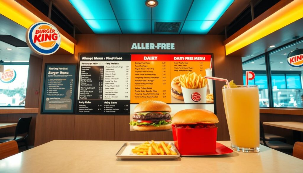 managing dairy allergies at Burger King