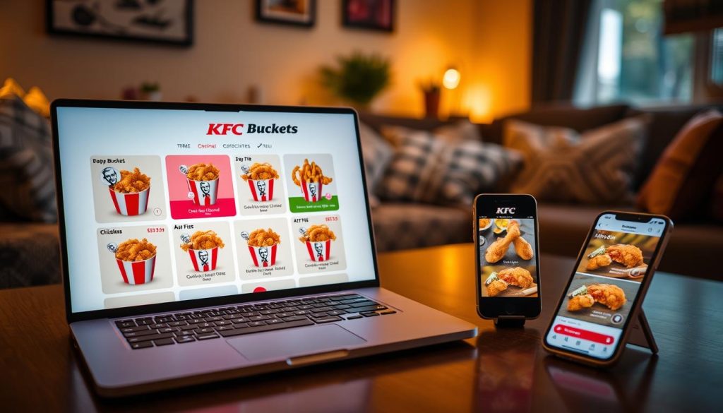 ordering kfc chicken bucket online