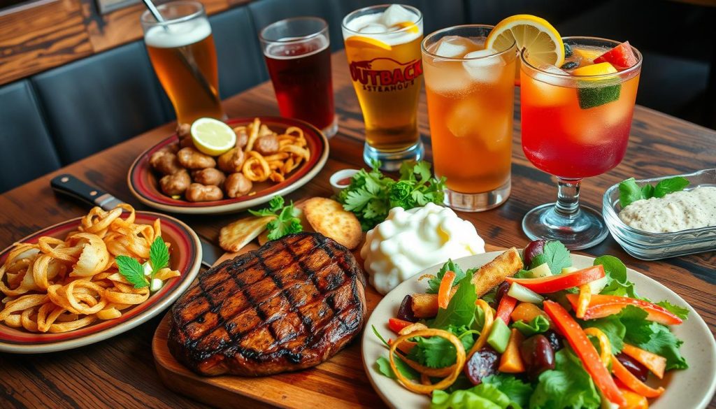 outback steakhouse food selection