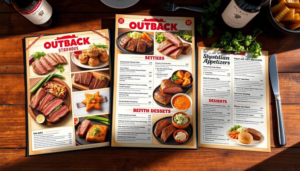 outback steakhouse menu with pricing