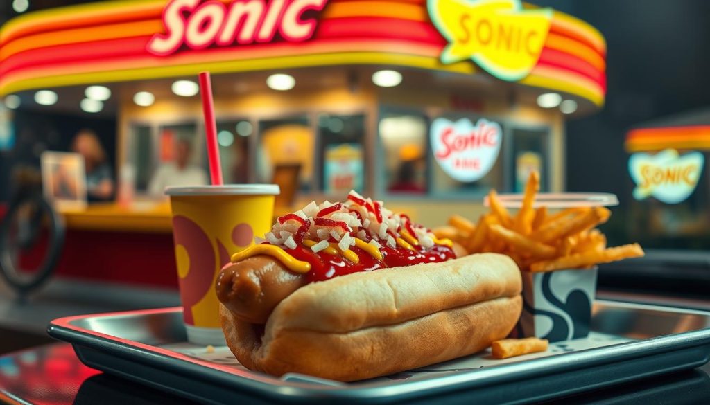 sonic drive-in hot dog combo