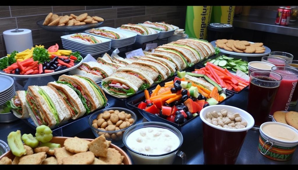 subway catering menu choices