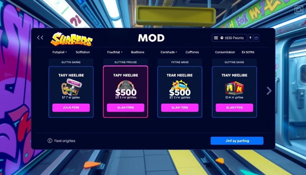 subway surfers mod menu pricing