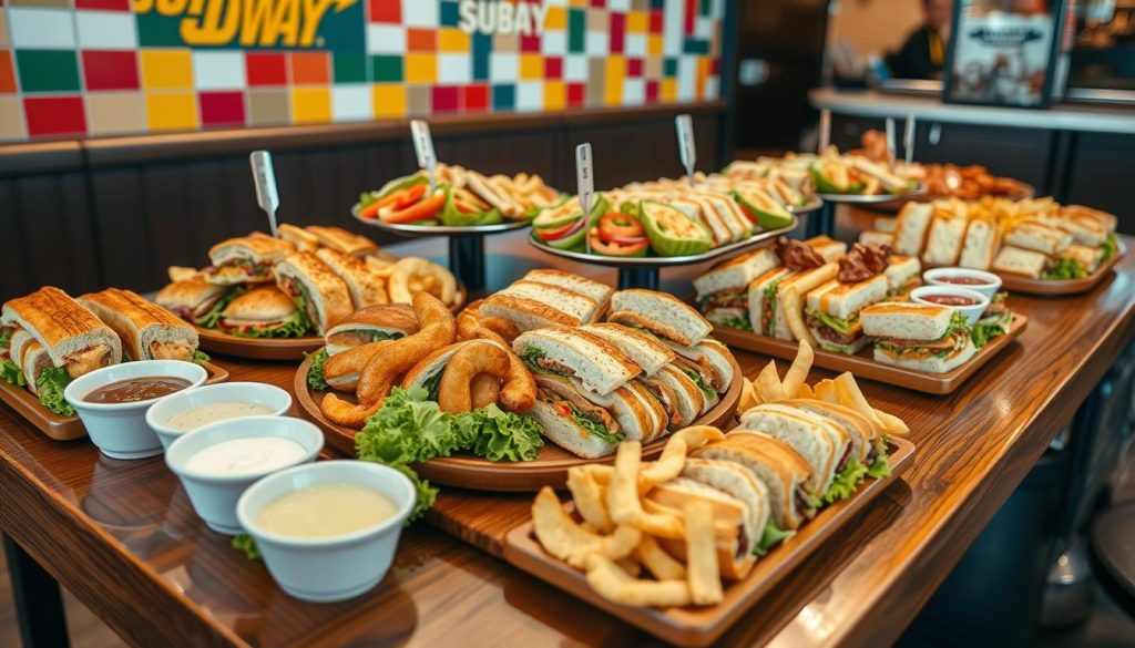 subway trays menu