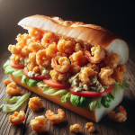 Popeyes Popcorn Shrimp Poʼ Boy Sandwich