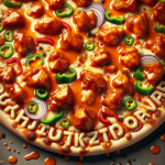 Papa Johnʼs Fiery Buffalo Chicken Pizza