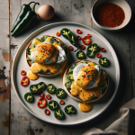 Spicy Poblano Eggs Benedict