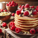 White Chocolate Raspberry Pancakes