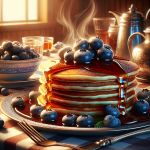 Dennyʼs Blueberry Pancakes