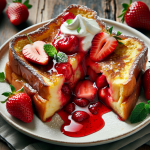 Dennyʼs Strawberry Stuffed French Toast