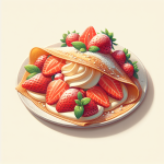 Strawberry Vanilla Crepe Dennyʼs