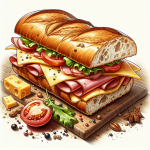 Panera Bread Black Forest Ham & Gouda Melt On Baguette