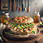 Panera Bread Chipotle Chicken Avocado Melt On Black Pepper Focaccia Round