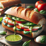 Panera Bread Green Goddess Caprese Melt On Baguette