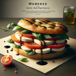 Panera Bread Modern Caprese On Black Pepper Focaccia