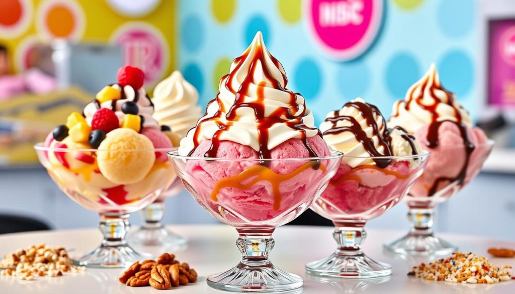 Baskin Robbins gluten-free sundaes