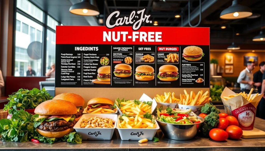 Carl's Jr nut free menu