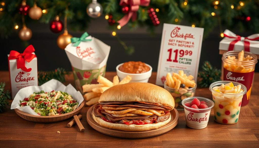 Chick Fil A Christmas menu health facts