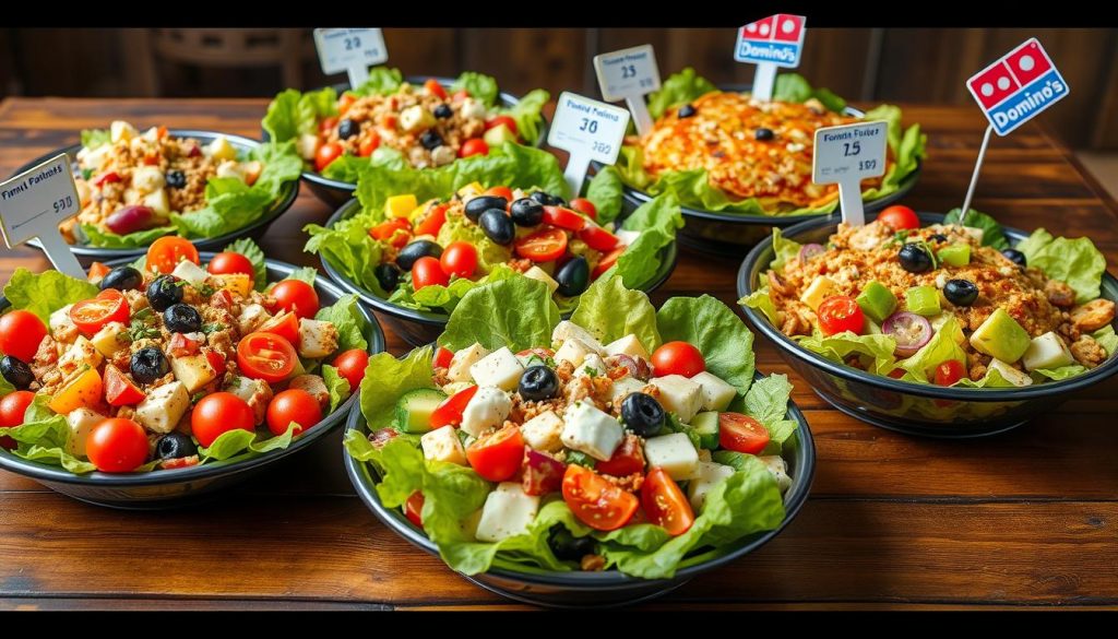 Domino's salad menu cost